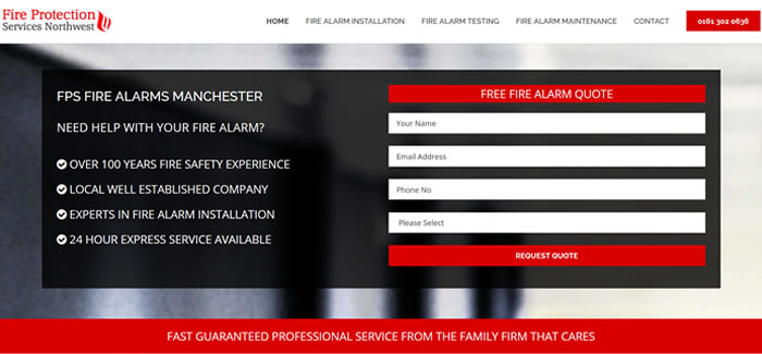 new website for Fire Alarms Manchester