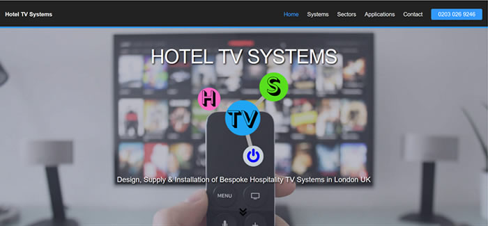 new website for hotel tv systems london