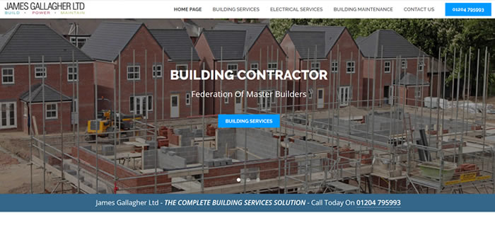 new website for building contractor in bolton