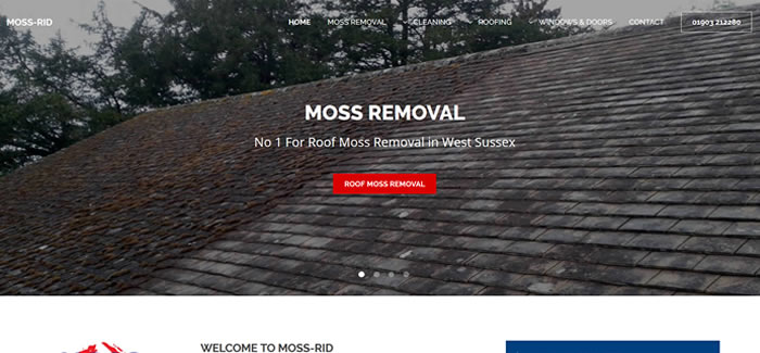 web design for roof cleaning west sussex